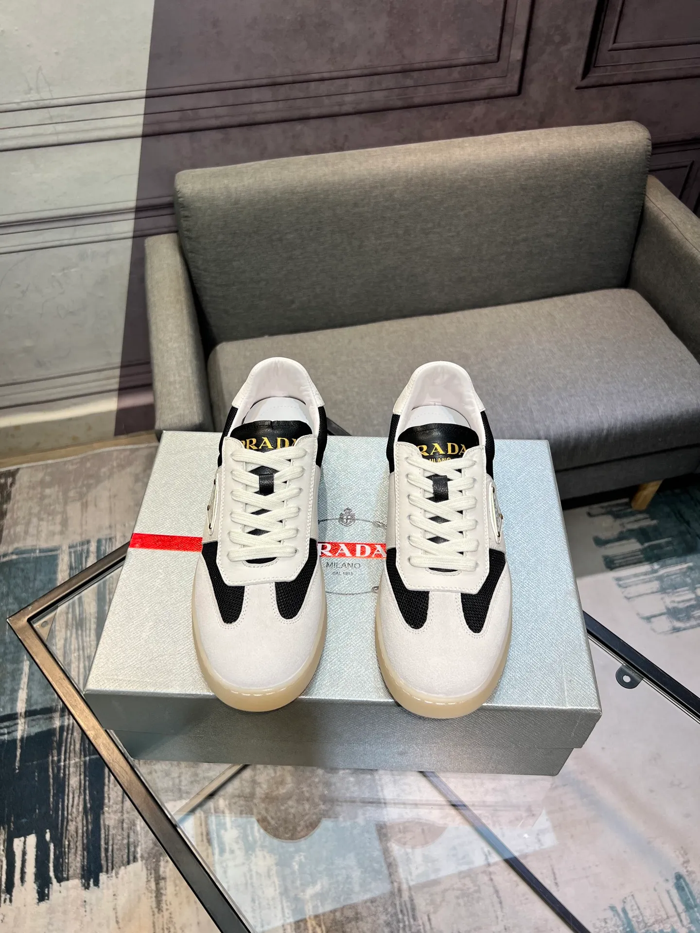 Men's shoes 💰540 [PRADA] Men's shoes are popular in the counter, official website synchronization, 1 high-quality shipment ✔️ Original frosted cowhide + cowhide lining, 1🆚1 replica, original sole, 38-45 (45 customized, non-refundable)